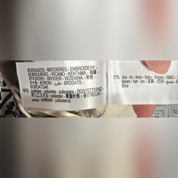 Zara High Waisted Embroidered Black And White Scalloped Hem Shorts Size Small - Picture 7 of 9